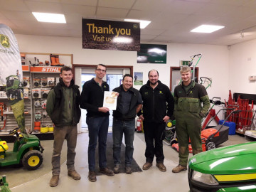 Members of our Bibury Ag Service Team receiving the award